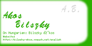 akos bilszky business card